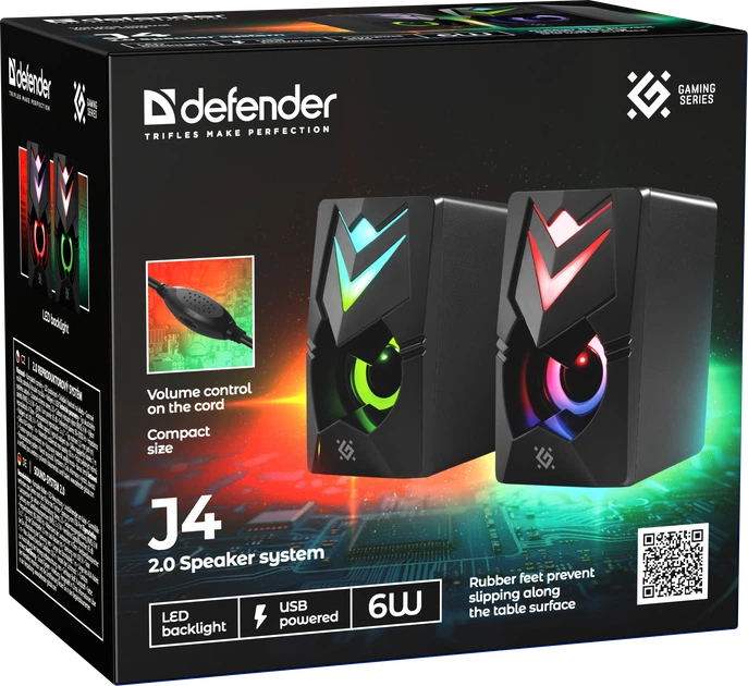 Акустическая система Defender J4 6W LED USB Black (4745090828689) - Фото 10 Акустическая система Defender J4 6W LED USB Black (4745090828689) - изображение 10