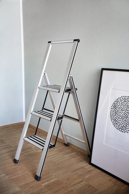 Драбина Wenko алюмінієва 3-ступенева Сіра (4008838601013) - зображення 8