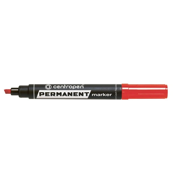 Маркер перманентний Centropen Permanent червоний 1-4.6 мм клиноподібний (8576/02) - Фото 1 Маркер перманентний Centropen Permanent червоний 1-4.6 мм клиноподібний (8576/02) - изображение 1