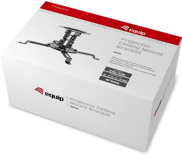 Uchwyt do projektorów Equip 650705 Czarny (4015867238530) - obraz 9