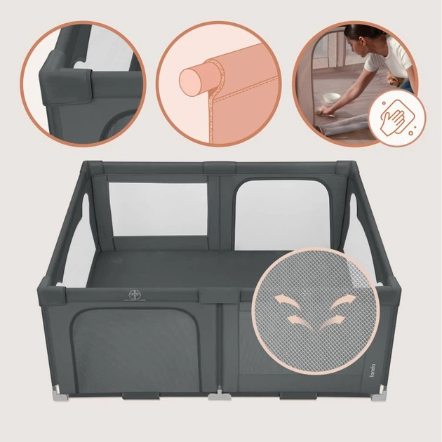 Манеж игровой Lionelo Florence Easy Fold Grey Graphite (LO-FLORENCE EASY FOLD GREY GRAPHITE) - изображение 5