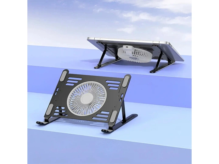 Підставка для ноутбука Hoco DH22 Active Cooling Black - Фото 4 Підставка для ноутбука Hoco DH22 Active Cooling Black - изображение 4