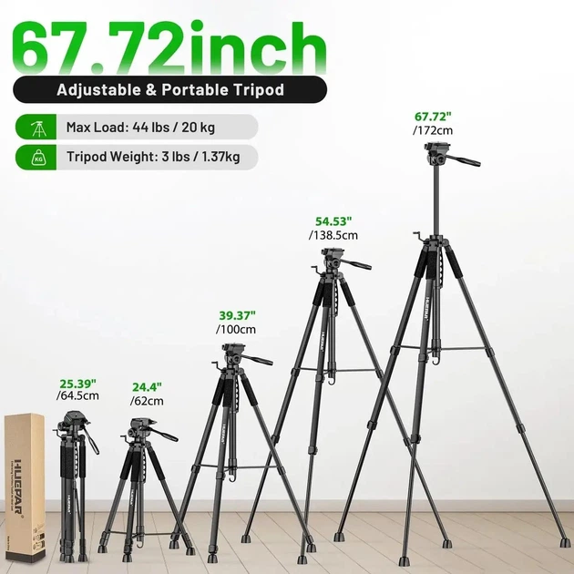 Штатив Huepar T16A з різьбленням 1/4" та перехідником на 5/8" посилений до 20кг - Фото 2 Штатив Huepar T16A з різьбленням 1/4" та перехідником на 5/8" посилений до 20кг - зображення 2