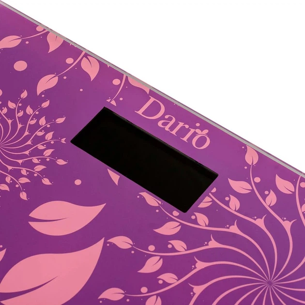 Ваги підлогові побутові до 180 кг Dario DFS-2818F Branches точність 100 г фіолетовий - изображение 2
