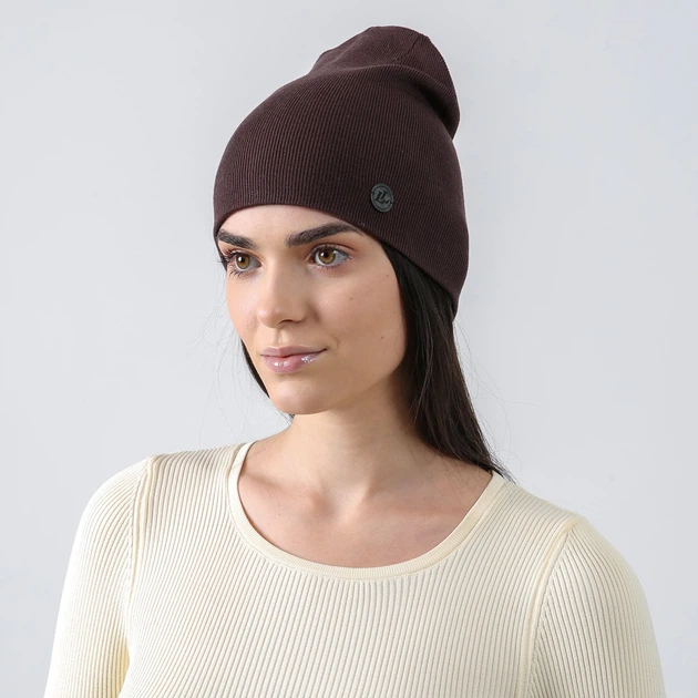 Шапка біні чоловіча LuckyLOOK Noella One Size Коричневий (953-727) - изображение 4