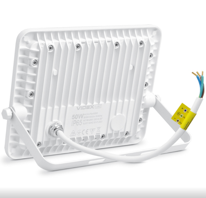 LED Прожектор 50W 5000К 220V білий VL-F2e-505W Videx - изображение 3