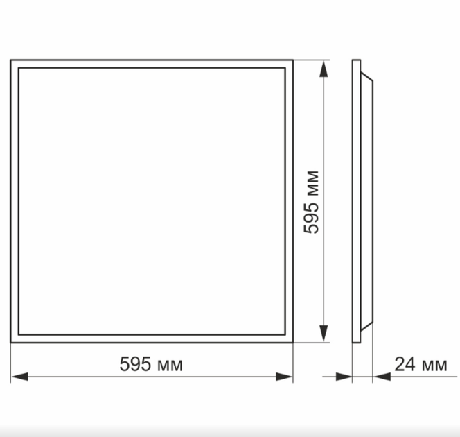 LED Панель 60W 4100К матова VL-Pb604W Videx - изображение 2