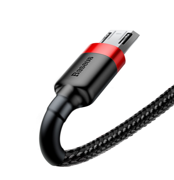Кабель USB MicroUSB BASEUS CAMKLF-B91 Cafule 2,4A 1м червоний/чорний - Фото 2 Кабель USB MicroUSB BASEUS CAMKLF-B91 Cafule 2,4A 1м червоний/чорний - изображение 2