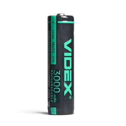 Акумулятор 18650 Li-lon 3,7V 3000mAh захист (бл-1шт) Videx - Фото 2 Акумулятор 18650 Li-lon 3,7V 3000mAh захист (бл-1шт) Videx - зображення 2