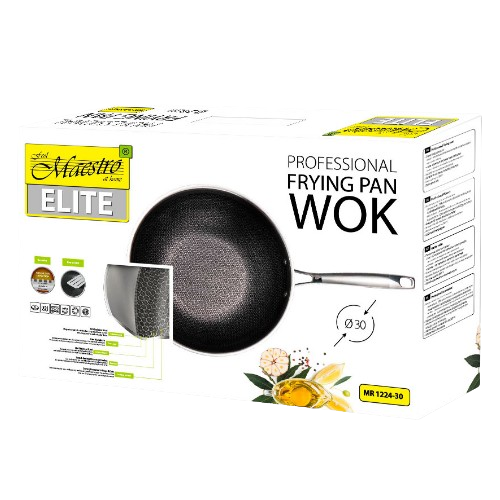 Сковорідка d30см профі WOK MR-1224-30 Maestro - изображение 3