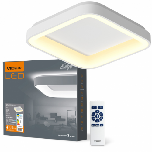 LED Світильник накладний квадратний 72W 2700-6000К 4700Lm 220V білий VLE-ESC-72W Videx - Фото 1 LED Світильник накладний квадратний 72W 2700-6000К 4700Lm 220V білий VLE-ESC-72W Videx - изображение 1
