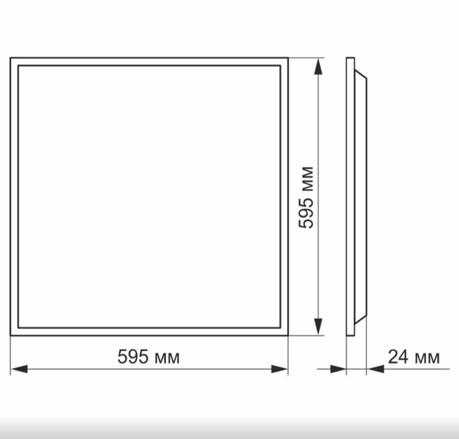 LED Панель 60W 6000К матова VL-Pb606W Videx - изображение 2