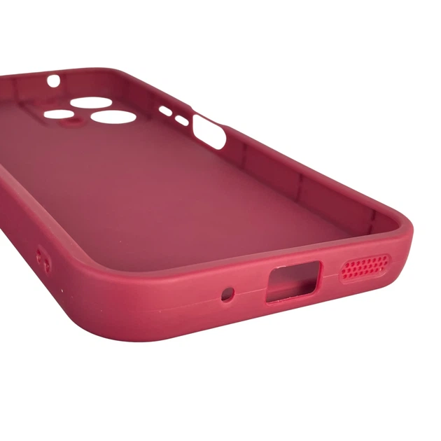 Чохол силіконовий оригінальний Soft Touch з 3D принтом злого кота для Xiaomi Redmi 12 бордовий (Повний захист камери) - зображення 5