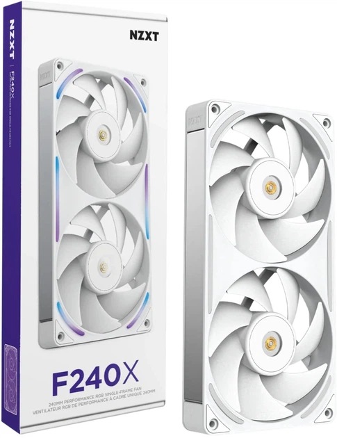 Вентилятор NZXT F240X Performance Fan 240 мм White (5056547206646) - зображення 2