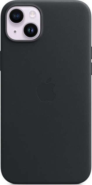 Чехол кожаный Leather Case with MagSafe для Apple Iphone 14 Plus (6.7") Black - изображение 8