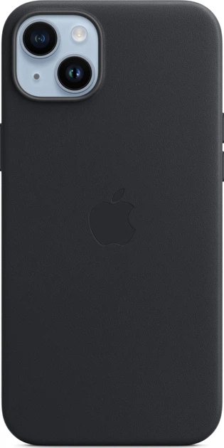 Чехол кожаный Leather Case with MagSafe для Apple Iphone 14 Plus (6.7") Black - изображение 9