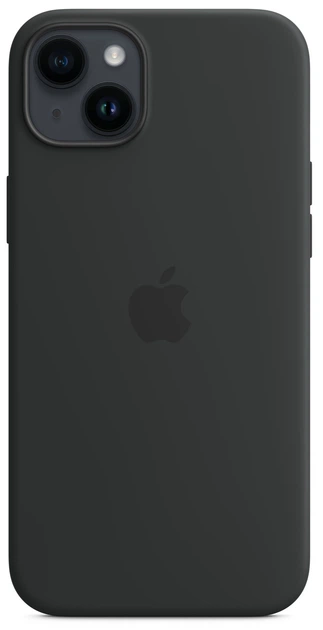 Чехол силиконовый противоударный Silicone Case with MagSafe для Apple Iphone 14 Plus (6.7") Midnight Black - изображение 9