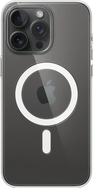 Чехол прозрачный противоударный Clear Case with MagSafe для Apple Iphone 15 Pro Max (6.7") Clear - изображение 7