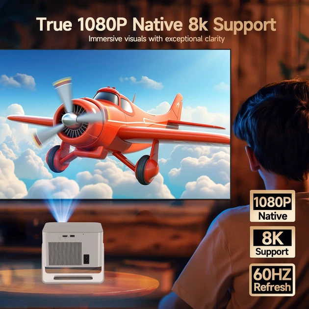 Смарт проектор с автофокусом Magcubic HY350 Max Android 14, chip H726, 8K24fps, 2GB/16GB Wi-Fi 2.4G/5G Обновленная версия Кинотеатр White (19033) - изображение 4