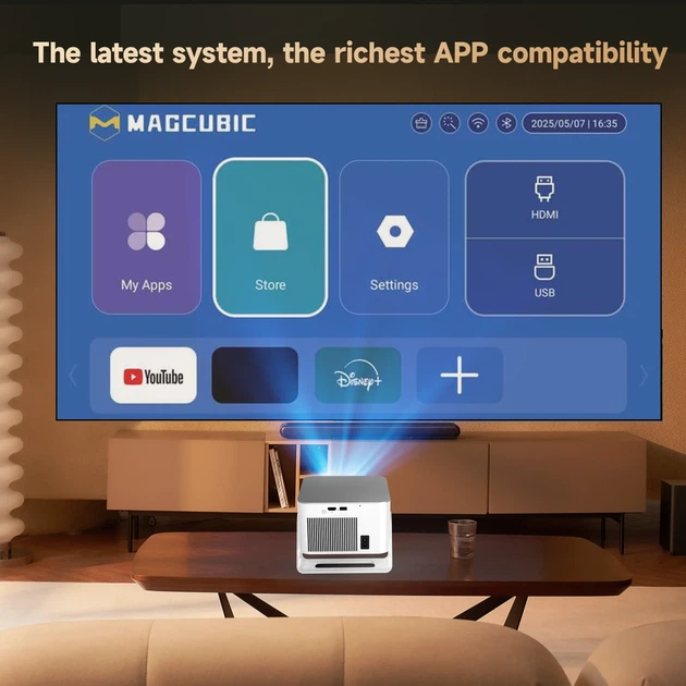 Смарт проектор с автофокусом Magcubic HY350 Max Android 14, chip H726, 8K24fps, 2GB/16GB Wi-Fi 2.4G/5G Обновленная версия Кинотеатр White (19033) - изображение 8