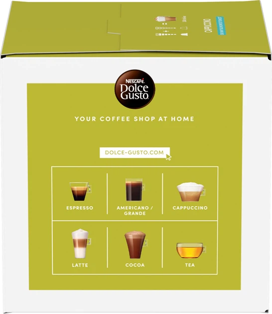 Напиток кофейный NESCAFE Dolce Gusto Cappuccino Skinny & Unsweetend 16 капсул 161.6 г (8445292252089) - изображение 5