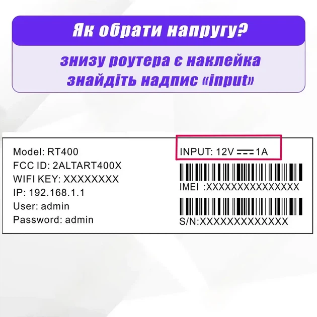 Набір кабелів живлення для Wi-Fi роутера USB-DC 5,5х2,5 мм 5-12V від Power Bank 2 шт. - зображення 4