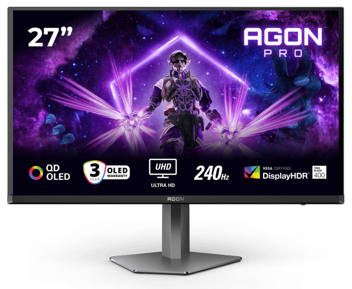 Монітор AOC AGON 26.5" 4K UHD QD-OLED 240 Гц - Фото 1 Монітор AOC AGON 26.5" 4K UHD QD-OLED 240 Гц - изображение 1