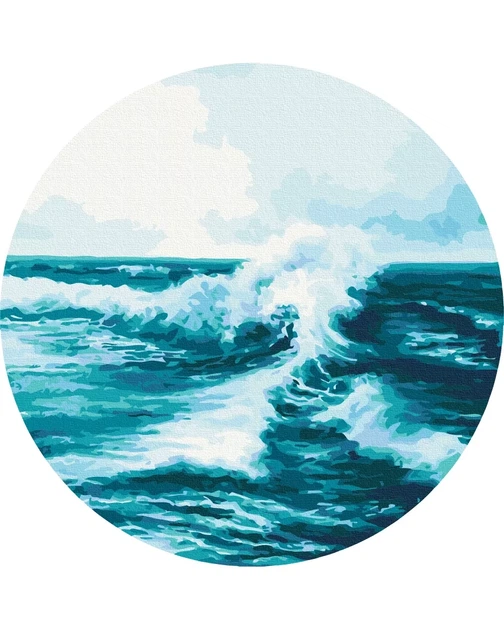 Картина за номерами кругла Хвиля (розмір M) 30x30 Brushme (RC00051M) - Фото 1 Картина за номерами кругла Хвиля (розмір M) 30x30 Brushme (RC00051M) - зображення 1