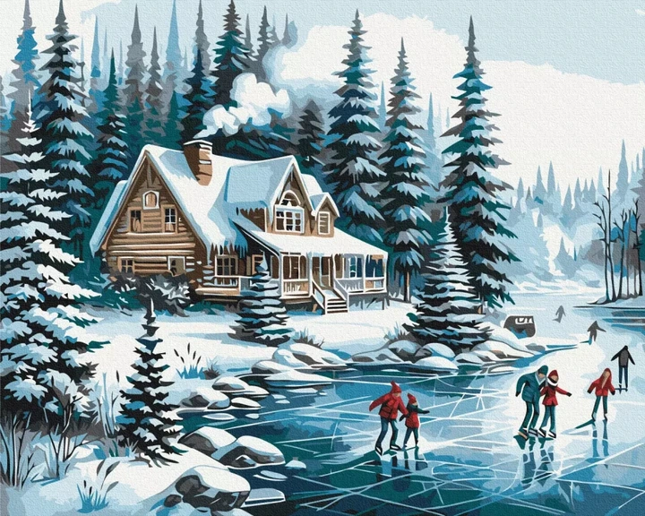 Картина за номерами Зимові канікули 40x50 Brushme (BS53846) - Фото 1 Картина за номерами Зимові канікули 40x50 Brushme (BS53846) - зображення 1