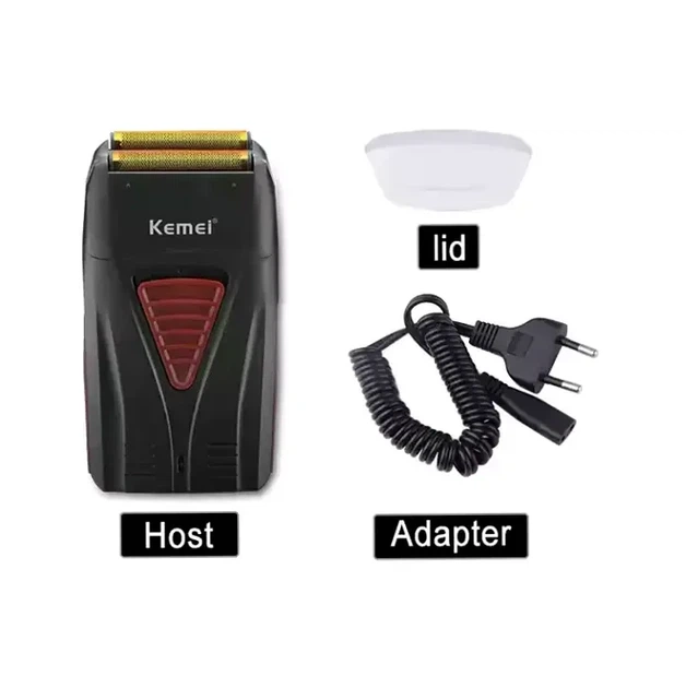 Электробритва Kemei Km-3381 аккумуляторная 3W для бритья с защитной крышкой и кабелем для зарядки - изображение 3