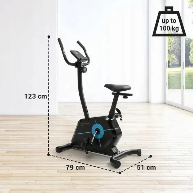 Велотренажер KLARFIT Tauon Велосипедный тренажер для дома 100 кг макс. - изображение 3