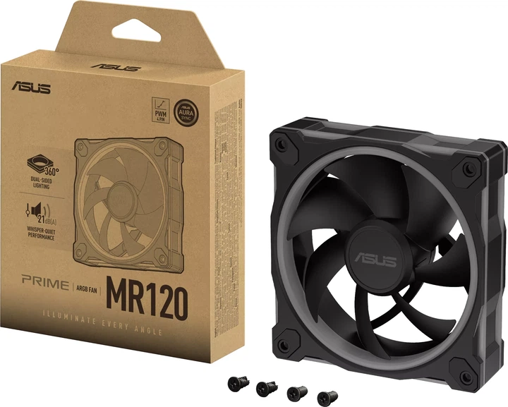 Вентилятор ASUS Prime MR120 ARGB Fan - Single Pack Black (4711636043960) - зображення 2
