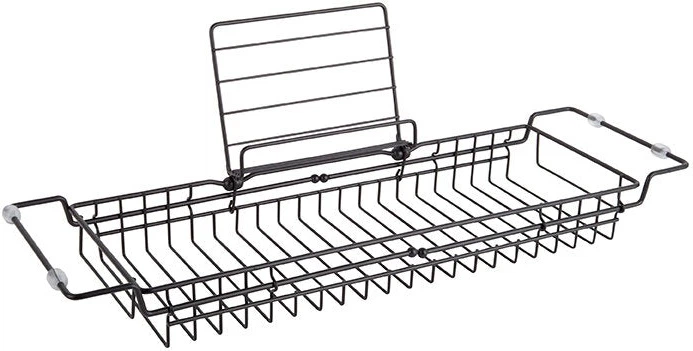 Półka na wannę Present Time Caddy metalowa 18 x 20 x 61 cm Czarna (8714302667985) - obraz 2
