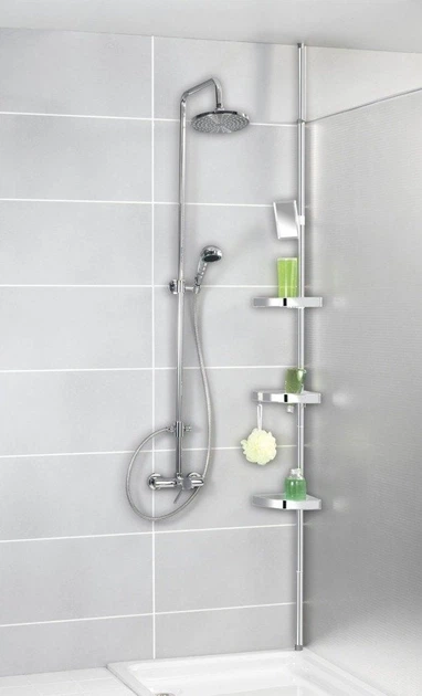 Półka łazienkowa Wenko Premium Edge narożna teleskopowa 3-poziomowa (4008838369166) - obraz 2