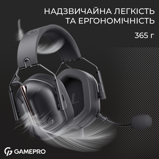 Навушники GamePro Genesis Hunter Black (HS1350B) - Фото 10 Навушники GamePro Genesis Hunter Black (HS1350B) - зображення 10