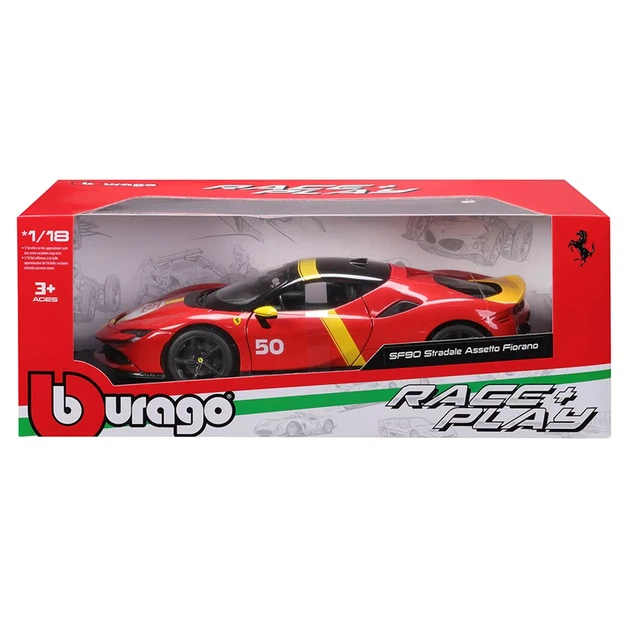 Автомодель Bburago Ferrari SF90 Stradale Assetto Fiorano 1:18 (18-16021) - Фото 7 Автомодель Bburago Ferrari SF90 Stradale Assetto Fiorano 1:18 (18-16021) - зображення 7