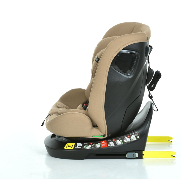 Автокресло детское El Camino i-Hold (фаза 1,2, рост 40-150см, isofix, поворот 360) ME 1188 Natural Beige Бежевое - изображение 4