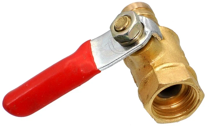 Кран компрессора 1/4" гайка - штуцер D=10 мм (комп418) - изображение 2