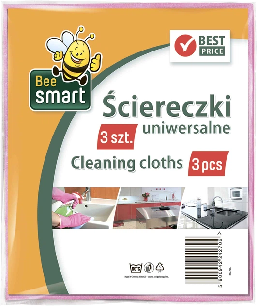 Упаковка тряпок универсальных Bee Smart 3 шт по 3 тряпки (5900942242702) - изображение 2