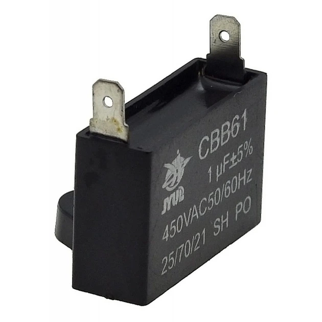 Конденсатор CBB-61 (1 мкФ, 450 VAC, 12×36×23 мм, прямоугольный) (кон200)) - изображение 2