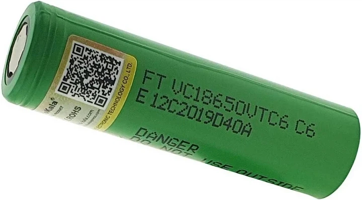 Аккумулятор 18650 LiitoKala VTC6, Li-Ion, 3000 мА·ч, высокотоковый 30 А (шур646) - изображение 3