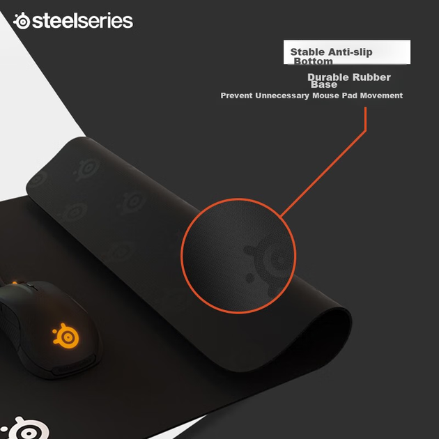 Ігрова поверхня SteelSeries QcK Large (QcK+) Black - зображення 5