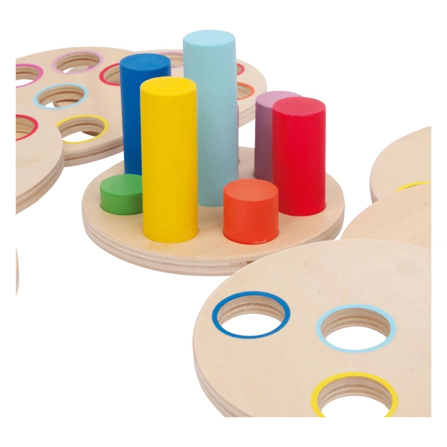 Wieża do układania Small Foot Drewniana układanka Logisteck Educational, 9 szt (3386)(4020972033864) - obraz 2