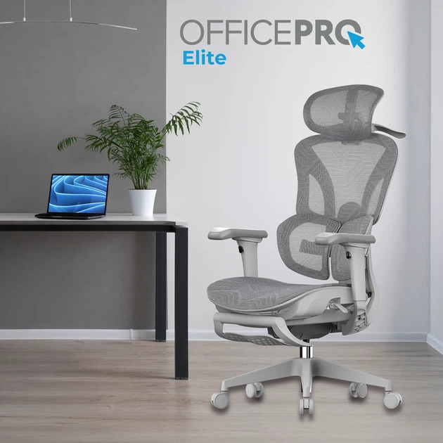 Крісло офісне OfficePro OC950G Grey - изображение 9