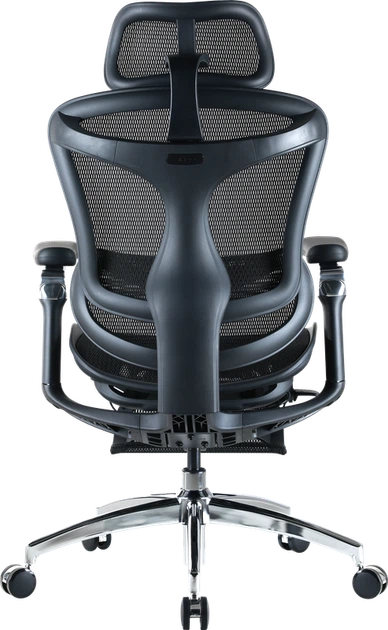 Крісло офісне з підставкою для ніг Sihoo DORO C300 Pro Mesh Black with footrest - зображення 2