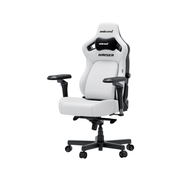 Крісло геймерське ігрове Anda Seat Kaiser 4 V2 Size XL White PVC - зображення 3