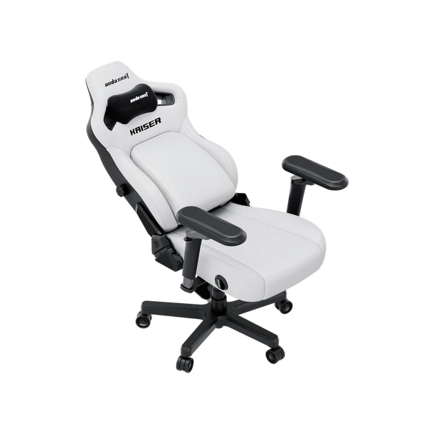 Крісло геймерське ігрове Anda Seat Kaiser 4 V2 Size XL White PVC - зображення 7