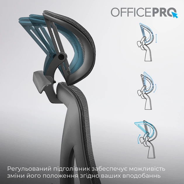 Крісло офісне OfficePro OC950B Black - зображення 12