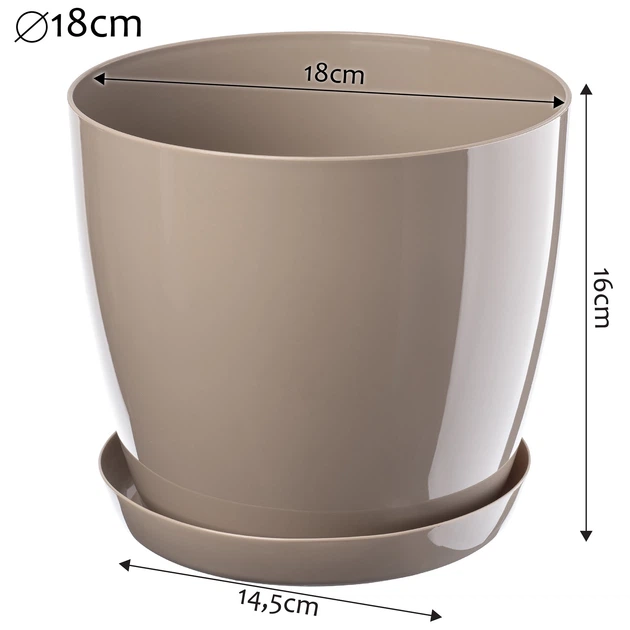 Горщик для квітів з підставкою Kadax Agen K10582 3 шт - зображення 2