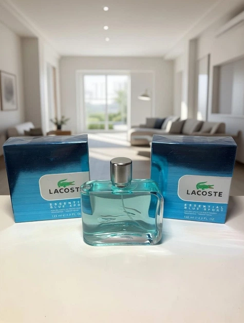 Lacoste Essential Blue Sport духи мужские, свежий фужерный аромат, цитрусы, имбирь, ветивер, шлейф - изображение 3